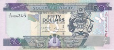 Bancnota Insulele Solomon 50 Dolari (2001) - P24 UNC ( serie A/25 , numar mic - vezi descriere )