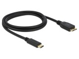 Cablu USB B Micro la USB C, 1m, 3A, DELOCK - Negru