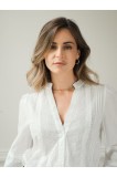 Cumpara ieftin Camasa alba din bumbac cu broderie 4933T M9