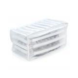 Cumpara ieftin Sac pentru spalat incaltamintea cu pad-uri din spuma pentru protectie in masina de spalat si uscator, 33x19x19cm, Alb