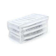 Sac pentru spalat incaltamintea cu pad-uri din spuma pentru protectie in masina de spalat si uscator, 33x19x19cm, Alb