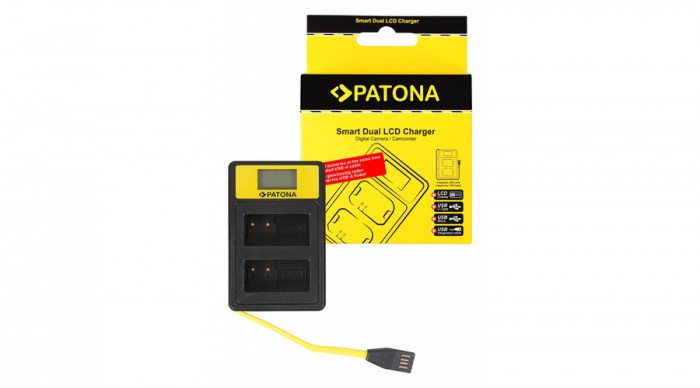 PATONA &Icirc;ncărcător USB inteligent Dual LCD Panasonic MW-BLC12PP V-Lux 4 Panasonic DMW-BLC12 - Patona