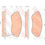 Set placute frana Trw GDB1713, parte montare : Punte fata