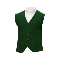 Vestă tricotată bărbătească slim verde V033