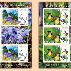 ROMANIA 2020 FLORI PROTEJATE din Romania Minicoli 5 timbre+1 vinieta LP.2296