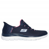 &Icirc;ncălțăminte mers sportiv SKECHERS SLIP INS SUMMITS DIAMOND DREAM Bleumarin Damă