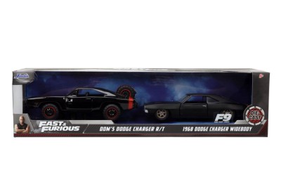 JADA FAST AND FURIOUS SET MASINUTE METALICE DODGE CHARGER RT SI DODGE CHARGER WIDEBODY SCARA 1:32 SuperHeroes ToysZone foto