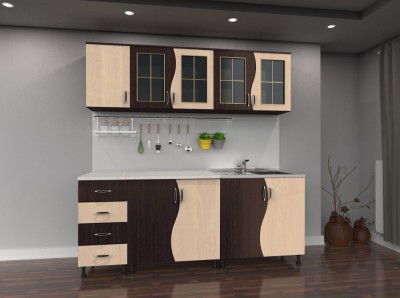 Bucatarie CIP S 2m, Wenge + Mesteacan foto