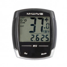 244734 Bike Computer M-WAVE "M12" 12 Functii