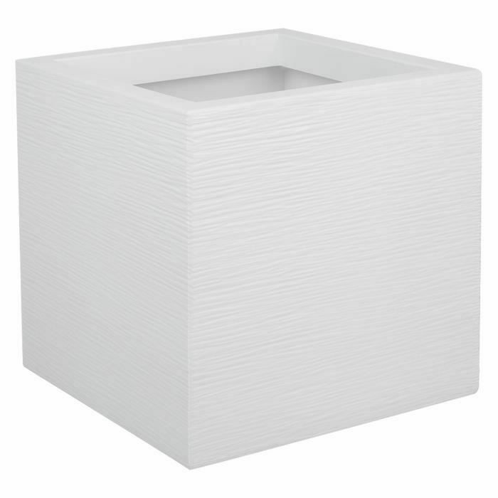 Ghiveci patrat alb 29,5x29,5x29,5 cm GRAPHIT UP