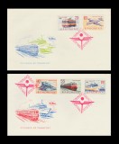 1963 Romania - 2 FDC Mijloace de transport, LP 565