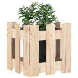 Jardiniera gradina design gard, 30x30x30 cm, lemn masiv de pin GartenMobel Dekor, vidaXL