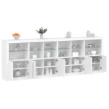 Cumpara ieftin Servantă cu lumini LED, alb, 283x37x100 cm