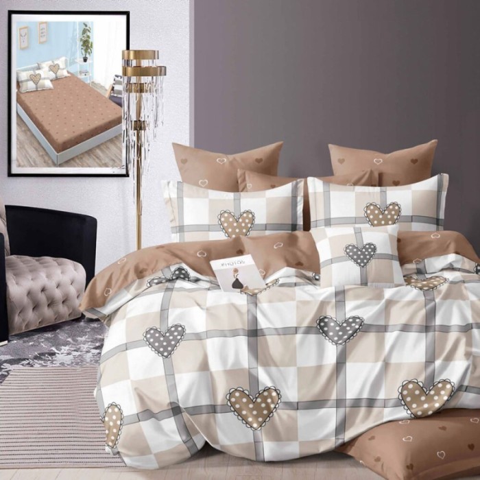 LENJERIE FINET 6 PIESE CU HUSĂ &ndash; 160&times;200 ȘI 180&times;200 (HF6P158) - 180x200