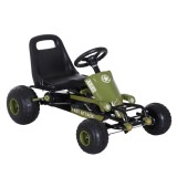 Homcom Go-Kart per Bambini a Pedali, Verde e Nero
