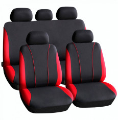 Huse universale pentru scaune auto - rosu+negru foto