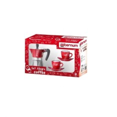Set espresso Allegra Petra Rosu+2 cesti cafea