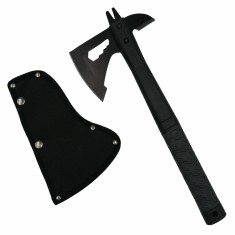 Topor Survivor DEPOX&reg;, Deep Impact, otel inoxidabil, negru, 33 cm, teaca inclusa