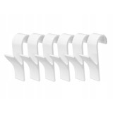 Cumpara ieftin Set 6 suporturi de prosoape si haine, pentru calorifer, plastic, 9.8 cm, alb