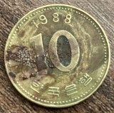 C50 - Moneda foarte veche - Coreea de Sud - 10 won - 1988