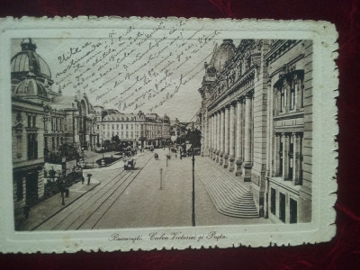 1913-C.P. circ.-Buc.-Dep.univ.Saraga sub Hotel de Franta-Fr. CHITILA-GARA-RARA foto