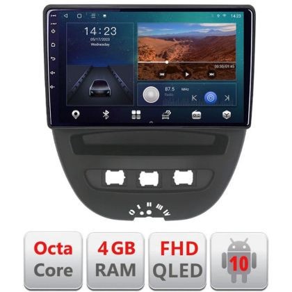 Navigatie Citroen C1 Peugeot 107 Toyota Aygo 2005-2014 Android radio gps internet quad core 4+64 carplay android auto KIT-C1+EDT-E310v3 v1 CarStore Te