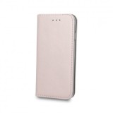 Husa Flip Carte / Stand Samsung A105 Galaxy A10, inchidere magnetica Rose Gold