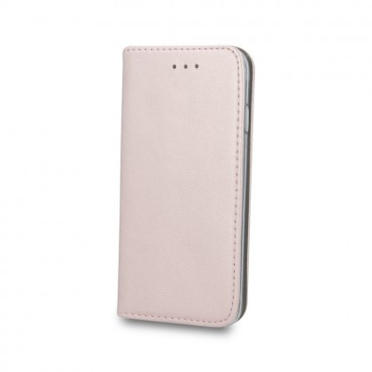 Husa Flip Carte / Stand Samsung A415 Galaxy A41, inchidere magnetica Rose Gold