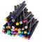 Set 48 Markere cu Alcool Mercaton&reg;, 2 capete si geanta de depozitare, 15 cm, Multicolor, 14 x 11 x 17.5 cm