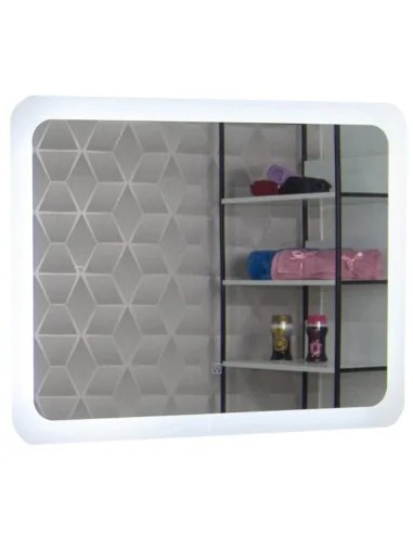Oglinda baie GNMD21 cu iluminare LED si functie touch, 80 cm, suspendata, alb