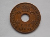 5 CENTS 1942 EAST AFRICA