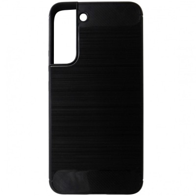 Husa tip capac spate Carbon silicon neagra pentru Samsung Galaxy S22 Plus 5G foto