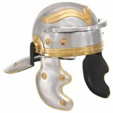 Coif soldat roman aspect antic, jocuri roluri, argintiu, otel