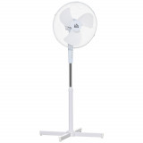 HOMCOM Ventilator de Podea, 3 Viteze, &Icirc;nălțime Ajustabilă, Design Modern, 60x60x90-120cm, Alb | Aosom Romania