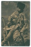 4520 - Ethnic, Cioban SHEPHERD, Romania - old postcard - unused, Necirculata, Printata