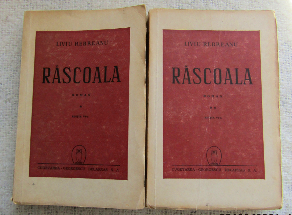 Liviu Rebreanu-Rascoala.Editura Cugetarea–Georgescu Delafras  1946.Impecabila. | Okazii.ro