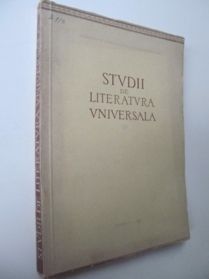Studii de literatura universala IV foto