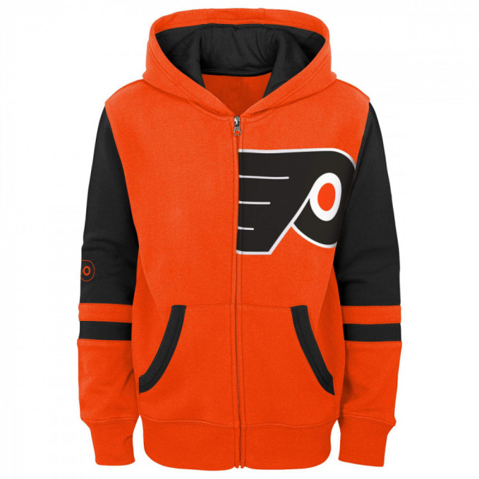 Philadelphia Flyers hanorac cu glugă pentru copii faceoff colorblocked fleece full-zip - Dětsk&eacute; L (13 - 14 let)