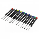 Set 12 surubelnite de precizie, cu capete torx/drept/stea, material otel, Barste