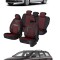 Set huse scaune piele si textil compatibile VW PASSAT B7 (2010-2015) Rosu