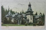 SINAIA , FATADA PRINCIPALA A CASTELULUI PELES , CARTE POSTALA ILUSTRATA , 1906
