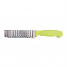 Cutit ondulat pentru feliere Vanora, 23 x 12.5 cm, lama inox, maner plastic, Verde foto