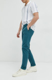 Levi&#039;s pantaloni barbati, culoarea verde, cu fason chinos