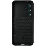 Husa spate TPU negru, plastic verde, inel, protectie camera, pentru Samsung Galaxy S24 FE 5G