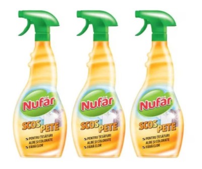 Set Solutie Scos Pete pentru Tesaturi Albe si Colorate Nufar, fara Clor, 3 x 500 ml foto