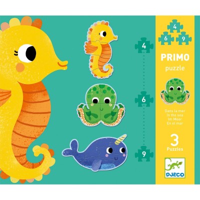 Set 3 puzzle-uri evolutive Djeco Ocean foto