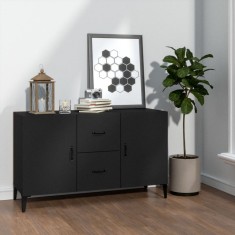 vidaXL Servantă, negru, 100x36x60 cm, lemn prelucrat