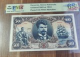 REPRODUCERE pe hartie cu filigran si fire UV proiect bancnota 500 Lei 1933 nr.166
