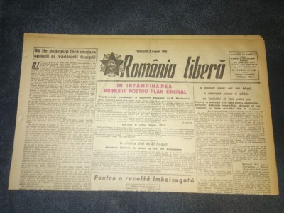 ZIARUL ROMANIA LIBERA 6 AUGUST 1950 PROCESUL UNUI GRUP DE SPIONI SI TRADATORI foto
