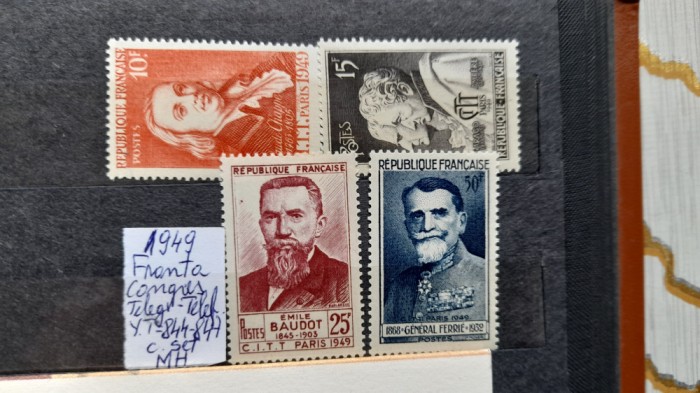 1949-Franta- YT=844-847 c.set MH